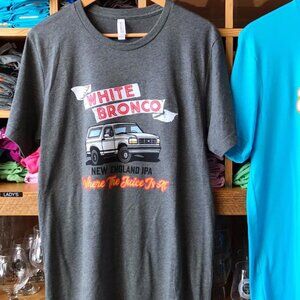 5/$25 Grey T-Shirt / White Bronco  Big Lick Brewing Company Size 2X